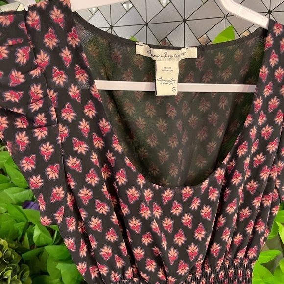 American Rag Women’s Small MIDI Floral Print Stretch Rouched Waist Flowy Dress - Picture 3 of 14